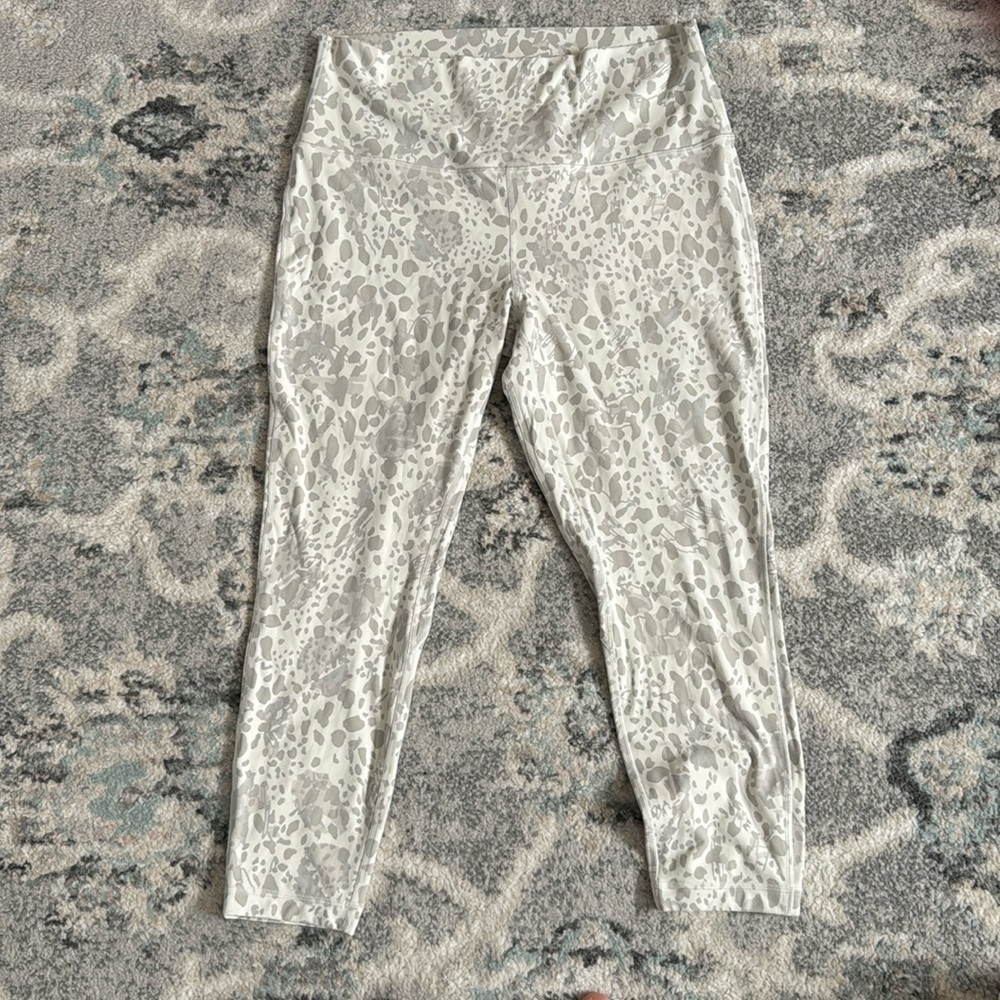 Lululemon Align High-Rise Pant 25" in Cheetah Camo Antique White Multi